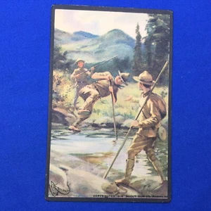 Boy Scout Vintage Scout Gum Co. Post Card Vaulting A Stream C1914 - Picture 1 of 3