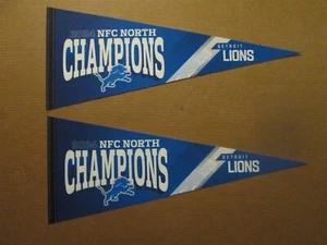 NFL Detroit Lions Circa 2024 Lot of 2 NFC North Champions Team Logo Pennants - Picture 1 of 1