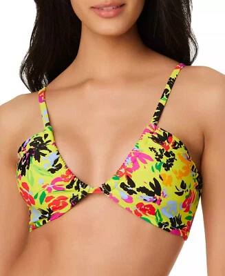 Top de baño bikini convertible amarillo estampado tropical talla mediana BAR III $44 - NUEVO CON ETIQUETAS Foto 1 de 4
