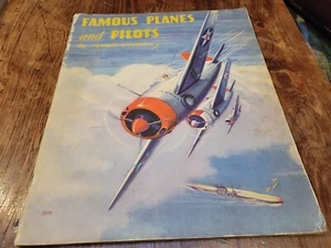 Famous Planes And Pilots 1939 Charles Hubbell Book Magazine - Picture 1 of 5