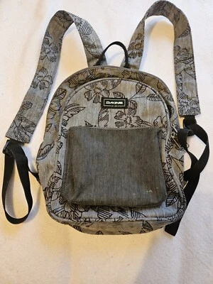 Dakine Backpack Black Gray Flower Print Collage School - Image 1 of 4
