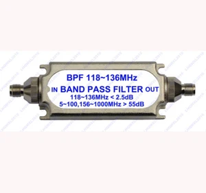 SMA Stecker Bandpass Bandpassfilter BPF 118-136MHz für Luftband - Bild 1 von 5