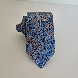 Sondergaard Copenhagen Paisley Print Cotton Polyester Skinny Tie W 2.75" L 60" - Picture 1 of 14