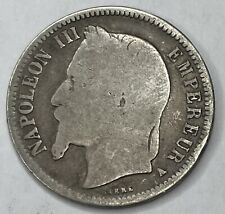 1868 France 1 Franc - Old Silver Coin - Lot 430a