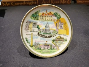 Vtg Souvenir Porcelain Dish Washington DC Sites Memorials Hanging - Picture 1 of 8