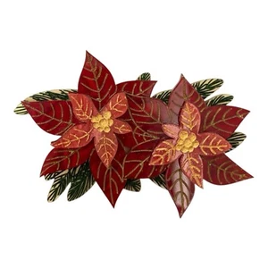 NEW Daisy Jean Designs Brooch Double Red Poinsettia Christmas 2020 Release Boxed - Picture 1 of 9