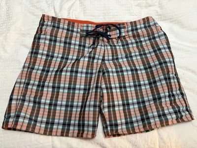 Pantalones Cortos Zachary Prell Board Hombres 34 Bañador Cordón Playa Cuadros Preppy Foto 1 de 4