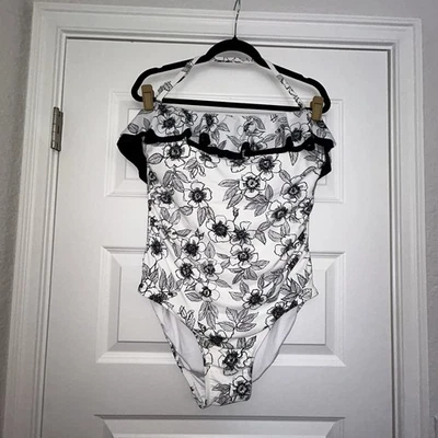 Nuevo Traje de Baño Tommy Hilfiger Belair Halter Volantes Estampado Floral Una Pieza  Foto 1 de 4