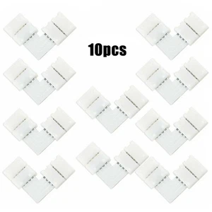 10X 10mm L-Shape 4pin Corner Connector Adapter For 5050/3528 RGB LED Strip Light - Picture 1 of 6