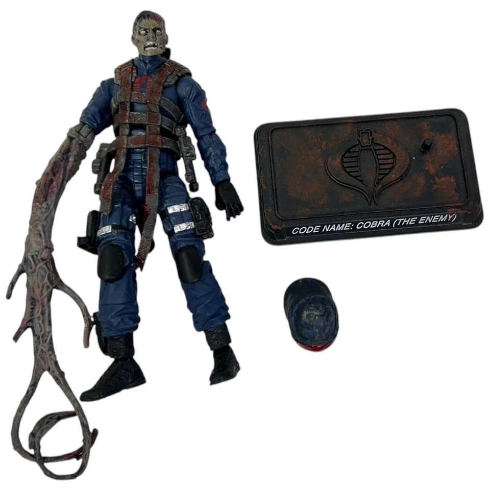 Figura de acción personalizada GI Joe Zombie Cobra The Enemy 3,75" con accesorios Hasbro Foto 1 de 4