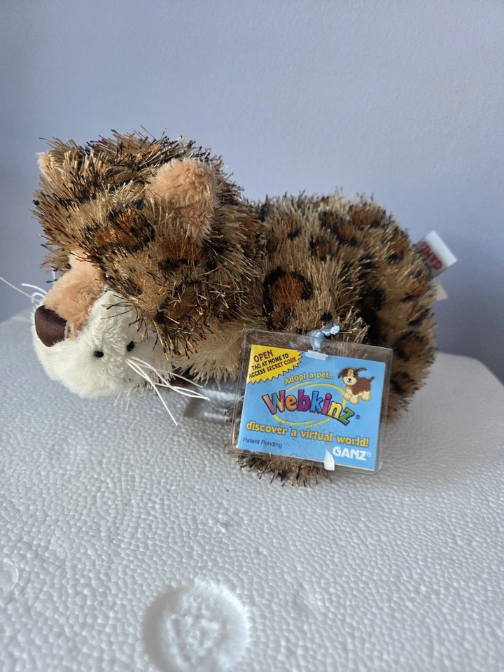Webkinz Lil' Kinz Leopard HS031 Cheetah Jaguar Code Shaggy Tags
