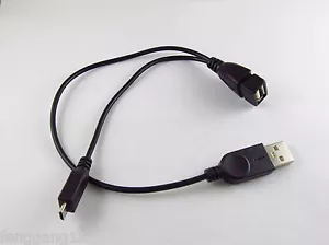 Micro USB 5 Pin Host OTG Cable With USB Power Male Female For Cell Phone Tablet - Picture 1 of 5