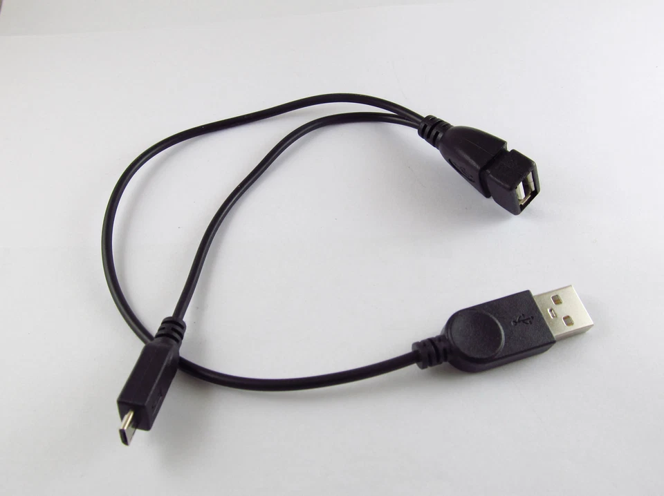 Micro USB 5 Pin Host OTG Cable With USB Power Male Female For Cell Phone Tablet - Image 1 of 4