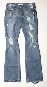 Premonition 5 Pocket Distressed Denim (27) Blue - Picture 1 of 2
