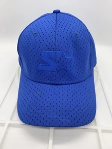 Vintage Starter Logo Men's Hat Fitted Blue Mesh Embroidered Cap #RM46806Y - Picture 1 of 7