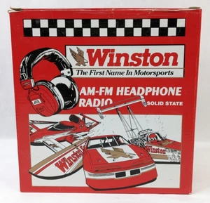 Vintage Winston Motorsports AM FM Kopfhörer Radio Rot Nascar Neu NOS - Bild 1 von 10