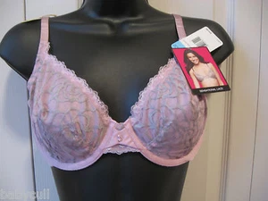 LILY OF FRANCE SENSATIONAL LACE UNDERWIRE BRA * PINK * Style # 2177140 36C NWT - Picture 1 of 8