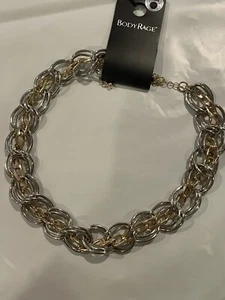 Silver Gold Tones Choker Spencer's - Picture 1 of 3
