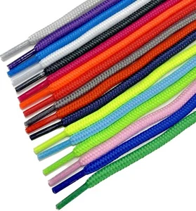 5mm" Thick Round Athletic Shoelaces Sport Sneaker Shoe Laces Neon Colors Strings - Picture 1 of 21