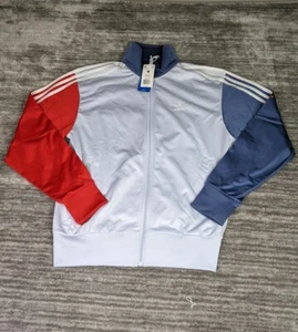 Adidas Track Jacket Mens Large Firebird Blue Red Colorblock Trefoil Running - Picture 1 of 8