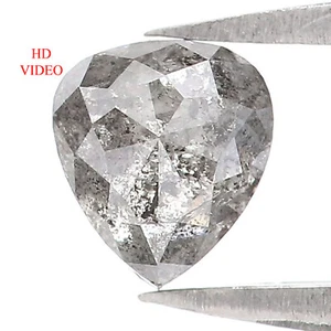 0.73 CT Natural Loose Heart Shape Diamond 5.55 MM Salt And Pepper Diamond QL2469 - Picture 1 of 8