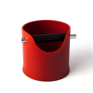 11cm Coffee Knock Bin CREMA PRO Espresso Grinds Tamper Waste Box RED - Picture 1 of 2