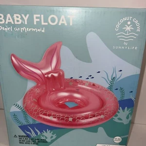 Baby Float Ring Pearl The  Mermaid Pink Coconut Grove Up To 33 Lbs - Picture 1 of 5