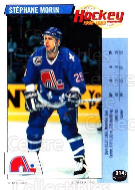 1992-93 Panini Stickers #214 Stephane Morin - Image 1 of 1