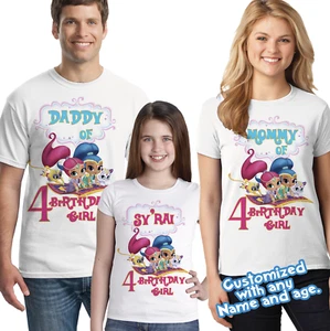 Shimmer and Shine Personalized Birthday shirt, Shimmer and Shine Family shirts - Picture 1 of 3