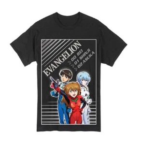 Neon Genesis Evangelion Movie Group Adult T-Shirt - Picture 1 of 2
