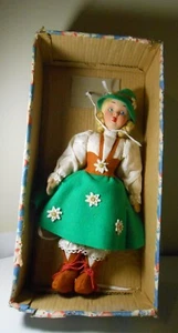 Vintage Galaf Gelenk Filz Puppe Made in Florence Italy mit schönem Gesicht markiert - Bild 1 von 13