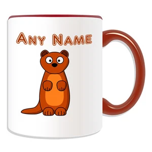 Personalisiertes Geschenk Wieselbecher Geldbox Tasse Name albern Mungo Erdmännchen Erdnuss - Bild 1 von 20