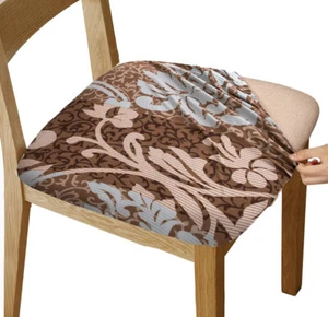 Stretch Printed Chair Seat Covers with Elastic Ties 4pc Set ,Fits All - Picture 1 of 4