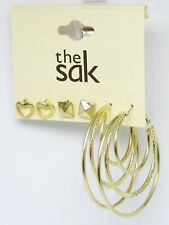 New Gold Trio Earring Set Studs and Hoops by The SAK #SAK78