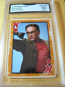 LEONARD HOFSTADTER THE BIG BANG THEORY CARTA REY DE CORAZONES GRADO 10 - Imagen 1 de 1