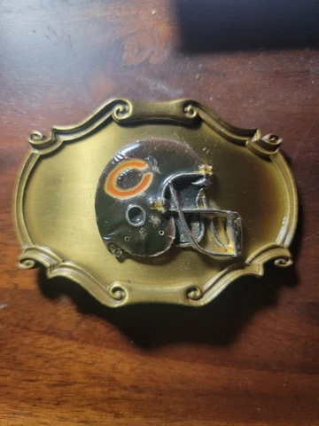 Vintage NFL Chicago Bears Belt Buckle 1978 Rain Tree Made in USA Cover