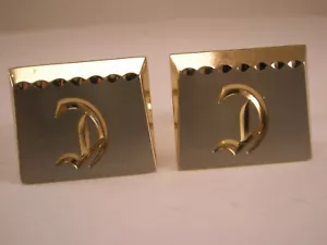 D Initials Monogram Letter Vintage HICKOK USA Cuff Links david daniel darrel don - Picture 1 of 6