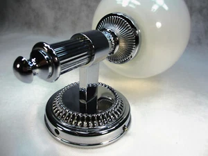 1 von 1 Messing Chrom Lampe Art Deco Flurlampe Wandlampe Vintage Wandleuchte - Bild 1 von 9