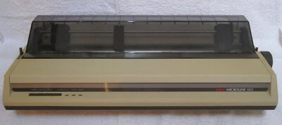 VINTAGE | OKI MICROLINE 183 | WIDE CARRIAGE | 9-PIN DOT MATRIX PARALLEL PRINTER - Image 1 of 4