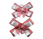 Red Gingham School Hair Bows