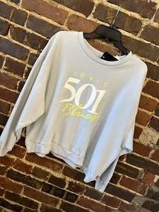 Levi's Women's 501 Sweatshirt Logo Size 1X - Picture 1 of 6