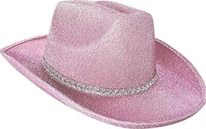 Glitter Cowgirl Hat Pink - Picture 1 of 1