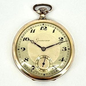 Reloj Bolsillo Grosvenor Oro Laminado Hecho en Suiza - Cal. 18.220, 15 joyas - funcionando - Imagen 1 de 10