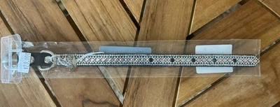 NUEVO CON ETIQUETAS Jacqueline Kent Collar Gato Pequeño 10.5” Rosa Estrás Corona Dije Foto 1 de 4