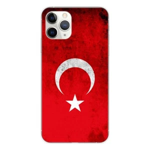 Coque en silicone imprimée compatible Apple iPhone 11 Pro Drapeau Turquie - Photo 1 sur 6