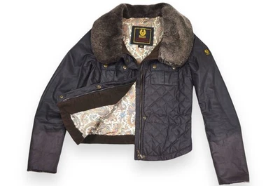 Chaqueta de cera Belstaff Gold Label para mujer piel marrón Italia talla 40 Foto 1 de 4