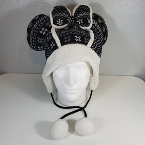 Tokyo Disney Resort Minnie Ohren Mütze Fair Isle Urlaub schwarz weiß Stirnband Weihnachten - Bild 1 von 7