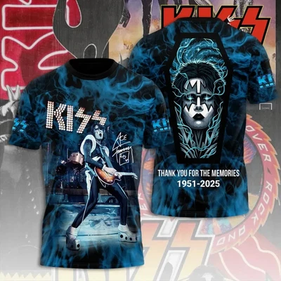 Hot Band Ace Frehley Signatures 3D Polyester T Shirt Full Size S-5XL - Image 1 of 3