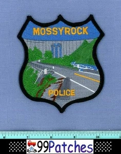 MOSSY ROCK WASHINGTON Polizei Patch LAKE DAM ROAD 2 LANE HIGHWAY RIVER 7E - Bild 1 von 1