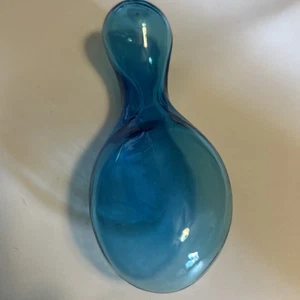 Vintage Blown Glass Sock Darner, Blue or Aqua Color, Handmade - Picture 1 of 9